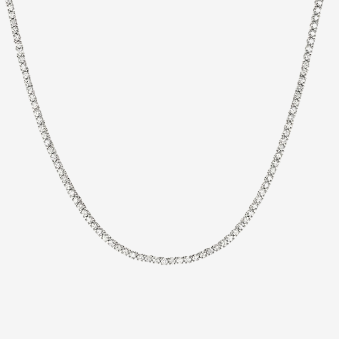 Tennis Chocker Silver (Adjustable)