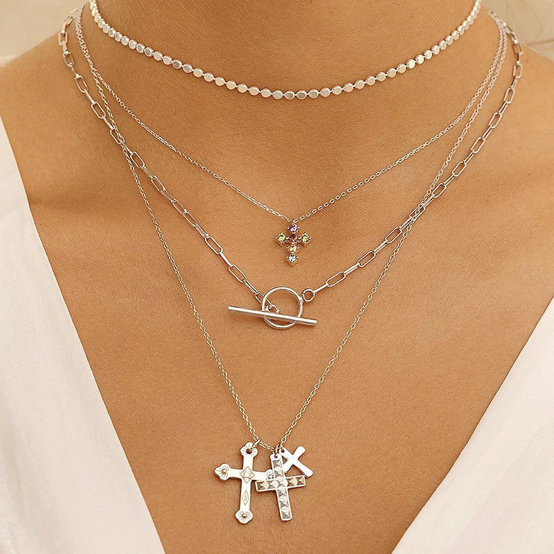 Trinity Cross Necklace (Silver)