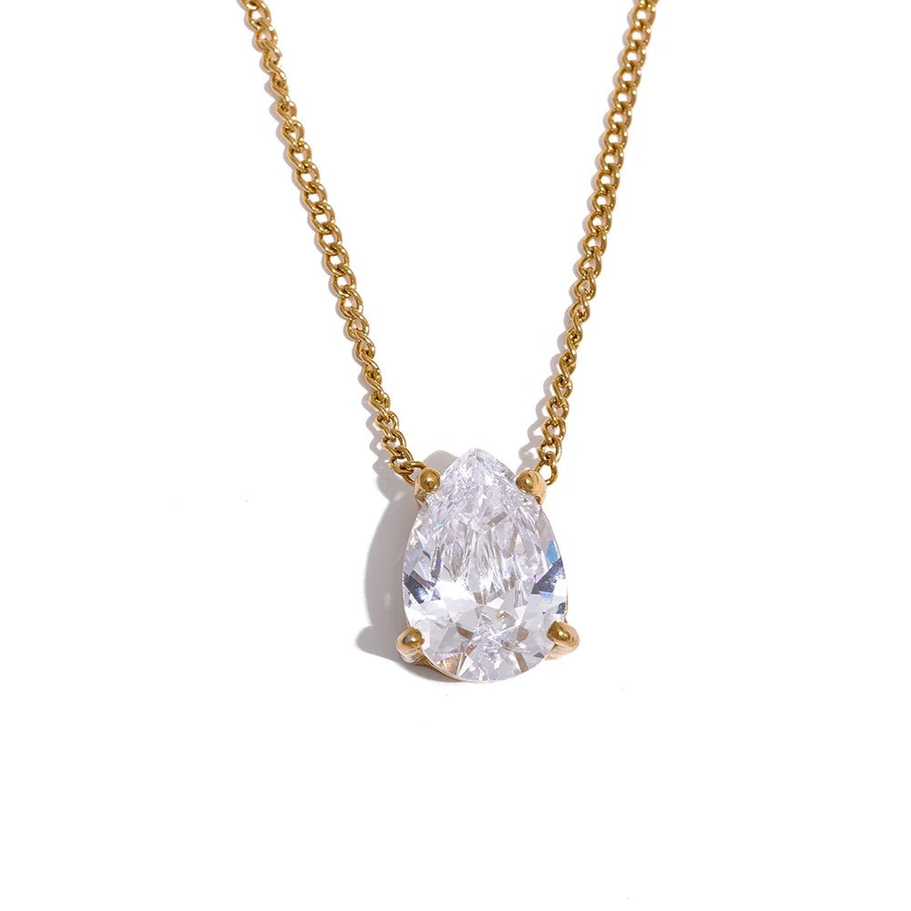 Zirconia Stud Necklace