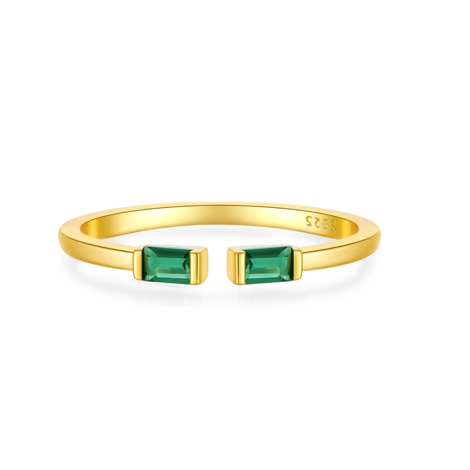 Emerald Cuff Ring (Gold)